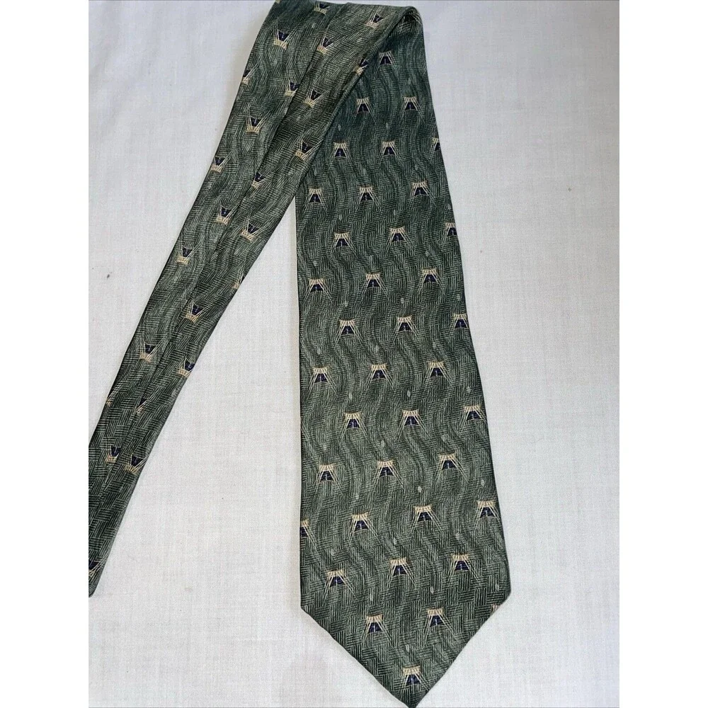 Graham & Lockwood Men’s Dress Tie Size 57” Green 100% Silk Business Formal